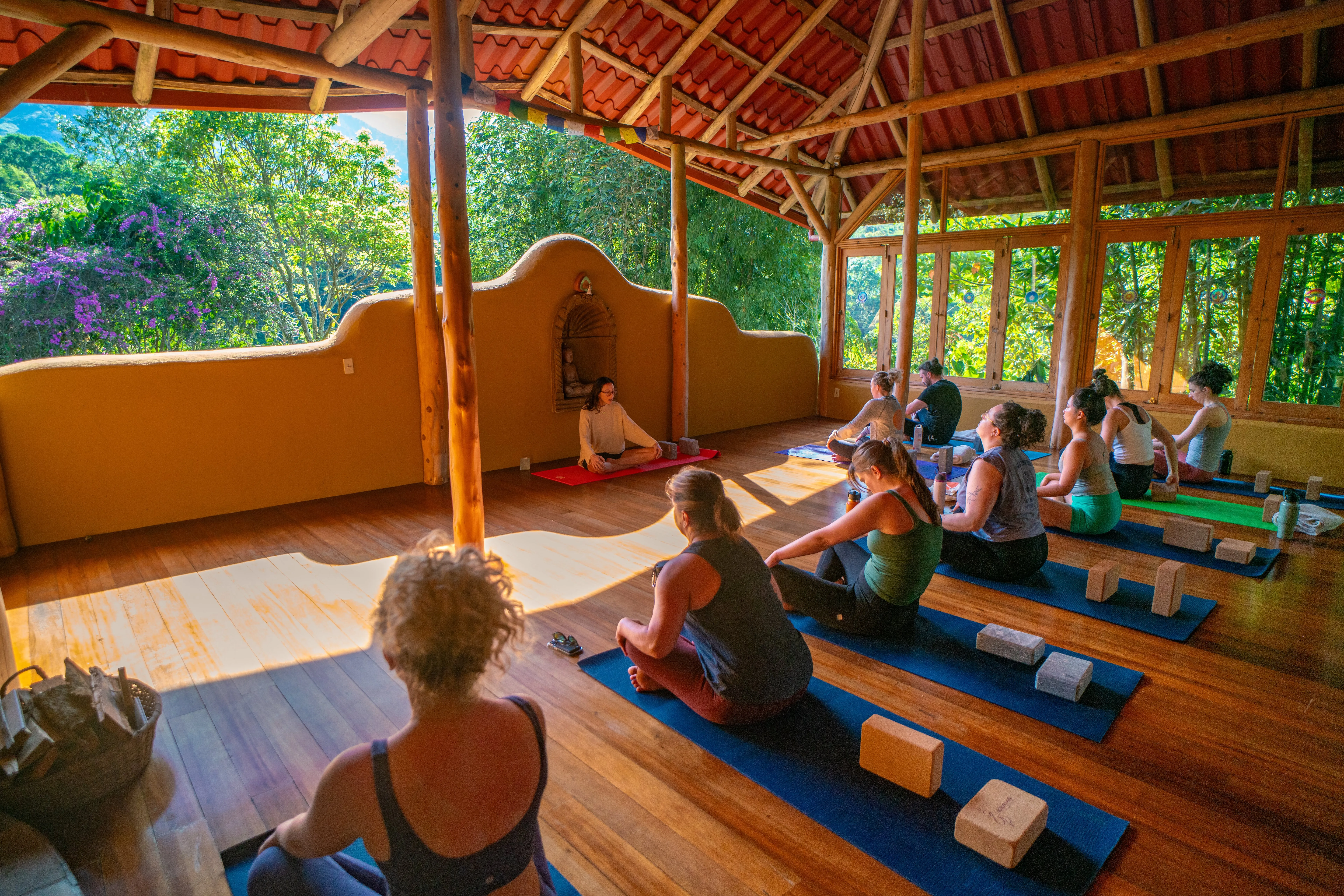 Costa Rica retreat promotional image showing the yoga room
